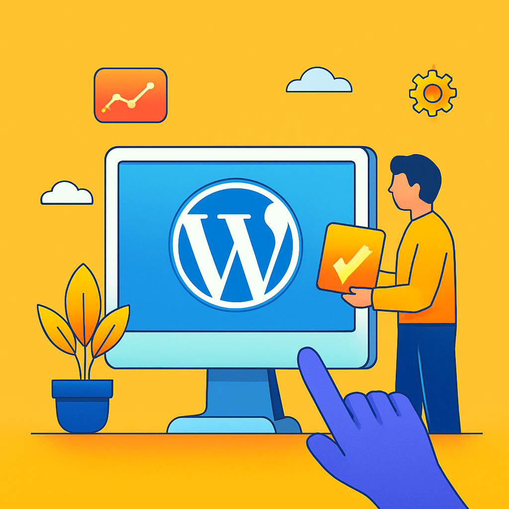 Illustration représentant les avantages de WordPress pour la création d’un site professionnel